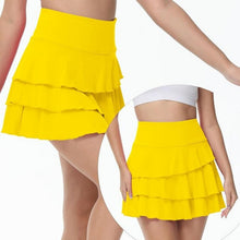 Load image into Gallery viewer, Layered Ruffle Pleated Sports Casual Skirt, XL, 23F-199B001
