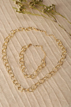 Load image into Gallery viewer, Lilou Chain bracelet and necklace set - gold