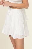 HYFVE Not Your Girl Drawstring Ruffled Mini Skirt