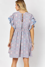 Load image into Gallery viewer, Davi &amp; Dani PRINTED SHORT SLEEVE RUFFLE KIMONO