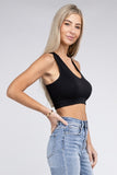 ZENANA Ribbed Cropped Racerback Tank Top