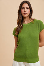 Load image into Gallery viewer, Annie Wear Round Neck Short Sleeve Sweater