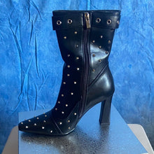 Load image into Gallery viewer, Studded Black Ankle Boots, 9.5, SL5-137s010