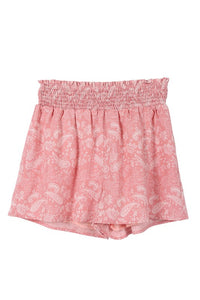 Lilou Paisley shirred waist casual shorts