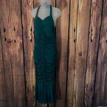 Load image into Gallery viewer, Elegant Green Halter Dress, Small, 4F-110D051
