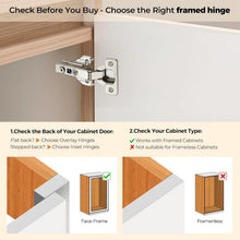 Load image into Gallery viewer, 1 Pair Full Overlay Cabinet Door Hinges,105 Degree Adjustable, 24F-164H003