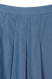 Lilou High waisted blue tennis skirt