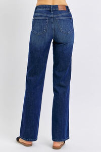 Tummy Control Straight Jeans Back