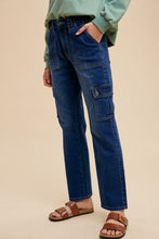 Load image into Gallery viewer, Annie Wear Straight Leg Jeans with Cargo Pockets