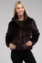 Load image into Gallery viewer, Ambiance Apparel Fluffy Zip-Up Sweater Jacket