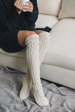 Load image into Gallery viewer, Knee High Cable Knit Socks