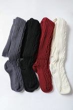 Load image into Gallery viewer, Knee High Cable Knit Socks