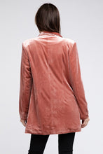 Load image into Gallery viewer, BiBi Shiny Velvet Peak Lapel Single Blazer
