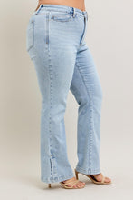 Load image into Gallery viewer, Tummy Control Vintage Wash Side Slit Slim Boot Jeans Side
