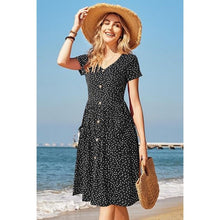 Load image into Gallery viewer, SHORT SLEEVE MIDI DRESS, XL, 3F-167D005