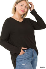 Load image into Gallery viewer, ZENANA Plus Long Sleeve Round Neck Round Hem Top