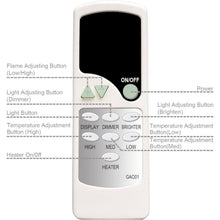 Load image into Gallery viewer, Replacement Remote Control for IHP Lennox Electric Fireplace Heater, 24G-166H009