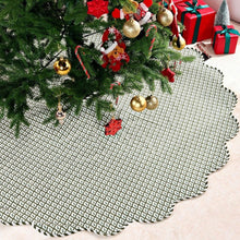 Load image into Gallery viewer, 45 Inch Christmas Tree Skirt Vintage Green Plaid, 24M-181H004