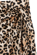 Load image into Gallery viewer, Lilou Satin leopard tie skirt