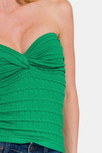 Load image into Gallery viewer, Zenana Ruched Twisted Sweetheart Neck Top