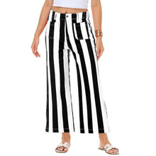 Load image into Gallery viewer, Casual Black Stripes Barrel Jeans Straight Leg, , Medium, 22K-197B004