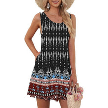 Load image into Gallery viewer, Sleeveless Bohemianl Mini Dress, Size 2XL, 15G-1013D008