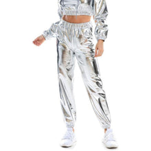 Load image into Gallery viewer, Shiny Metallic High Waist Stretchy Jogger Pants, Medium, 8G-188B001
