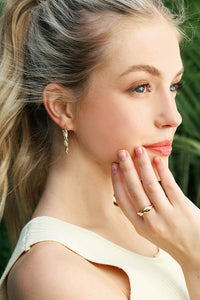 Lilou Big sized ripple ring and earring set