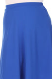 Moa Collection Solid high waisted, A-line, midi skirt