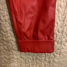 Load image into Gallery viewer, River Island Red Faux Leather Tapered Pants, Size 8, 14C-113B003