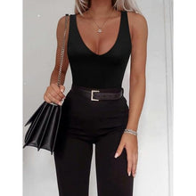 Load image into Gallery viewer, Sexy Plunge Deep V Neck Backless  Body Suit, S, 3D-144T006