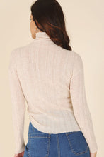 Load image into Gallery viewer, Lilou Wool blended mock neck sheer sweater