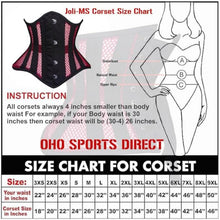 Load image into Gallery viewer, Underbust Steel Boned Short Torso Corset, Size XXS, 15F-194T002