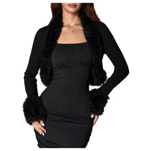 Load image into Gallery viewer, Faux Fur Open Front Coat, Small, 22H196T002
