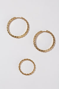 Lilou Twine ring and earring set