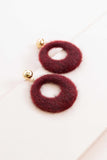 Lovoda Fuzzy Mod Circle Earrings