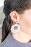 Lovoda Fuzzy Mod Circle Earrings