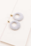 Lovoda Fuzzy Mod Circle Earrings