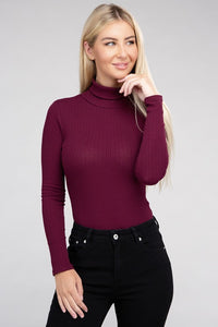 Ambiance Apparel Long-Sleeve Turtleneck Bodysuit