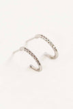 Lovoda Thin Stone Hoop Earrings