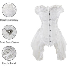 Load image into Gallery viewer, White Sexy Corset Bustier Dress, SMALL, 15A-163T006