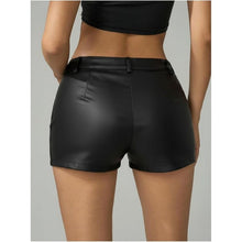 Load image into Gallery viewer, Y2k Sexy Low Waist PU Leather Shorts, SIZE XS, 1FF-180B001
