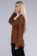 Load image into Gallery viewer, Nuvi Apparel KNIT SHACKET WITH FLAP POCKET