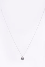 Load image into Gallery viewer, Lilou Twist ring and square pendant necklace set -silver