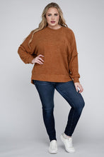 Load image into Gallery viewer, ZENANA Plus Brushed Melange Drop Shoulder Sweater