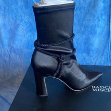 Load image into Gallery viewer, Badgley Mischka Satin Black Heeled Boots, SL5-137s005