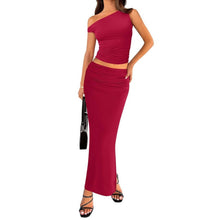 Load image into Gallery viewer, 2 Piece Outfits Bodycon Maxi Skirt And Top Set, SIZE XL. 14K-160SET001