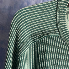 Load image into Gallery viewer, Green Ribbed Long Sleeve Top, L, 3I-129T002