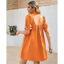 Load image into Gallery viewer, Ruffle Collar High Neck Mini Dress, SZ S, 4E-147D004