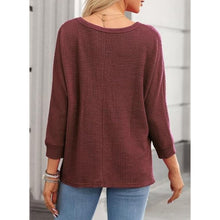 Load image into Gallery viewer, Waffle Knit Oversized Long Sleeve Shirt, SIZE XL, 1C-136T004